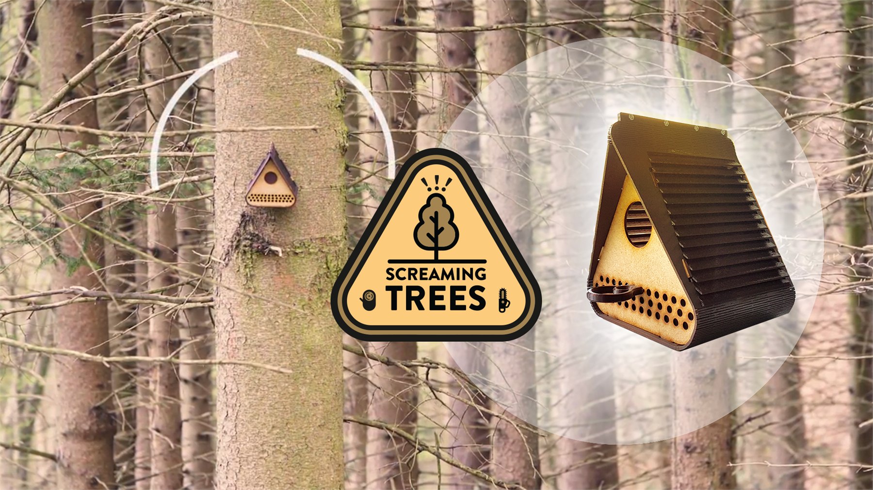 Screaming Trees connected forest monitoring device concept